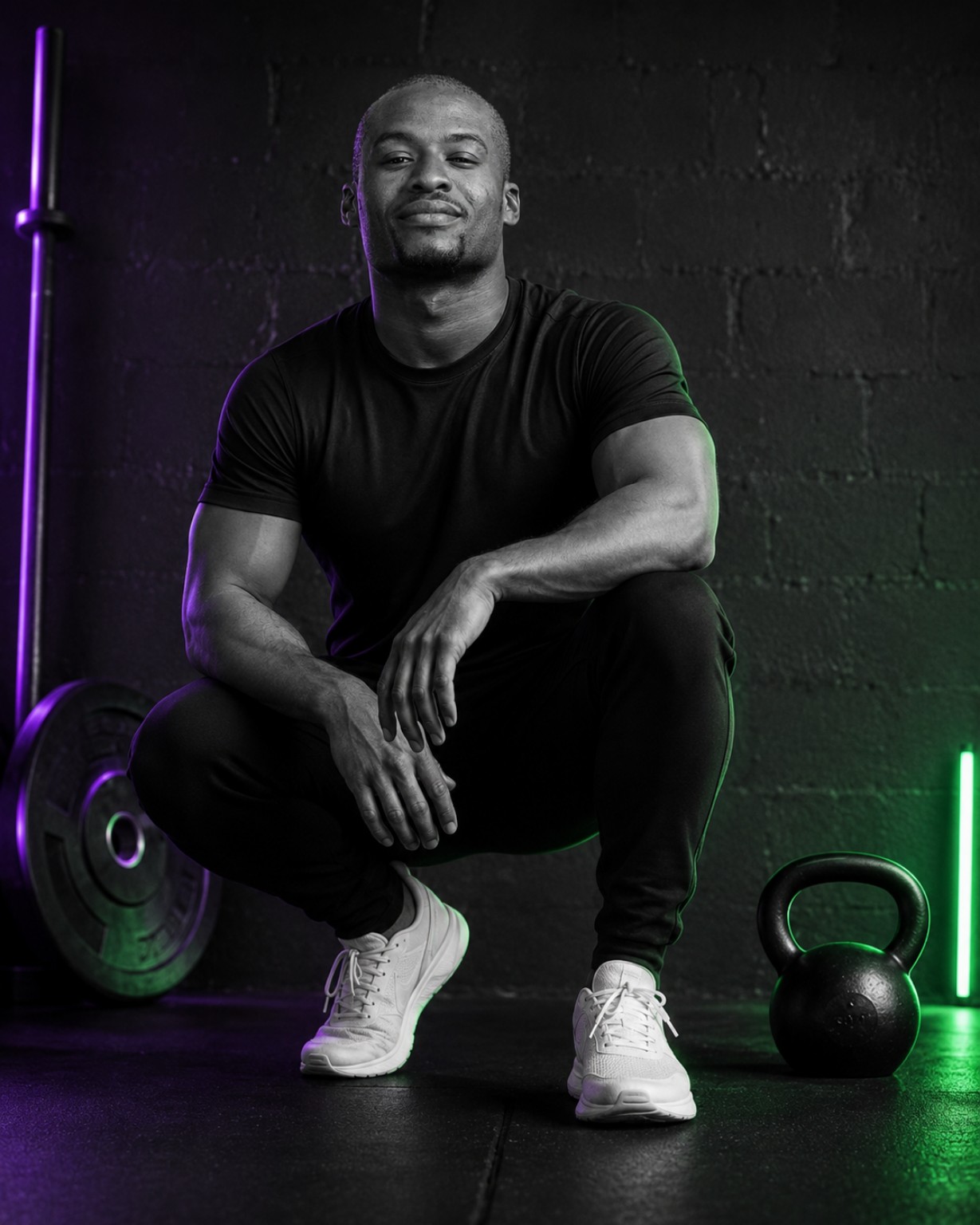 Mory Condé dans son espace d’entraînement