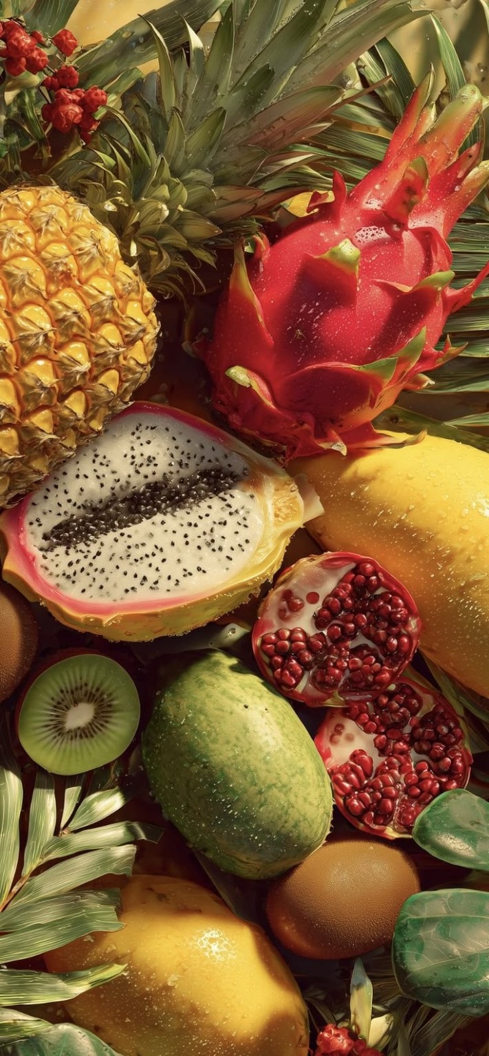 Composition de fruits tropicaux